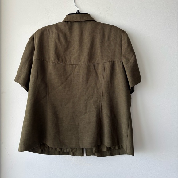 VTG Plaza South Jacket Olive Green Full Zip Women 20W Utility Minimalist Casual - Picture 2 of 9